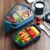 Caja de bento azul