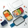 Caja de bento azul foto 1