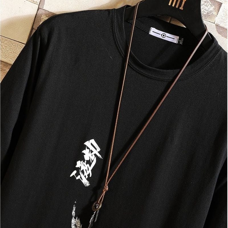 Camiseta Japonesa Dragón Negro foto 1