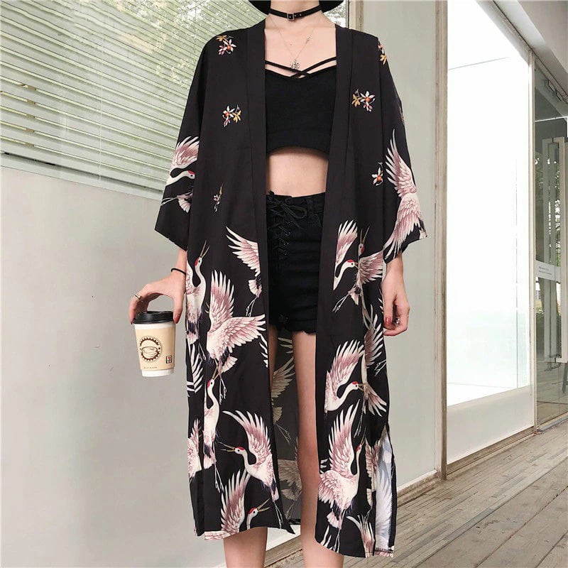 Kimono largo mujer foto 1