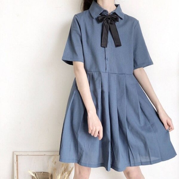 Vestido-japones-corto-azul-Harjuku