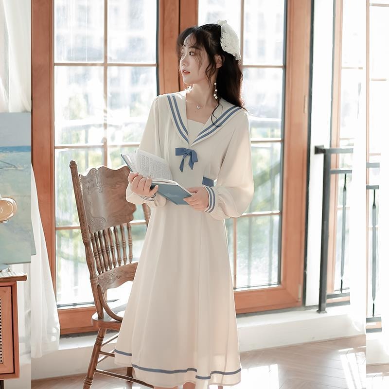 Vestido japonés blanco kawaii imagen 2
