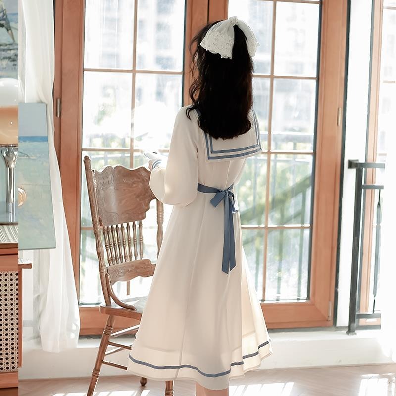 Vestido japonés blanco kawaii imagen 3