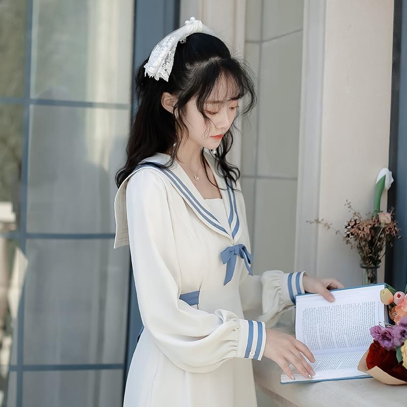 Vestido japonés blanco kawaii