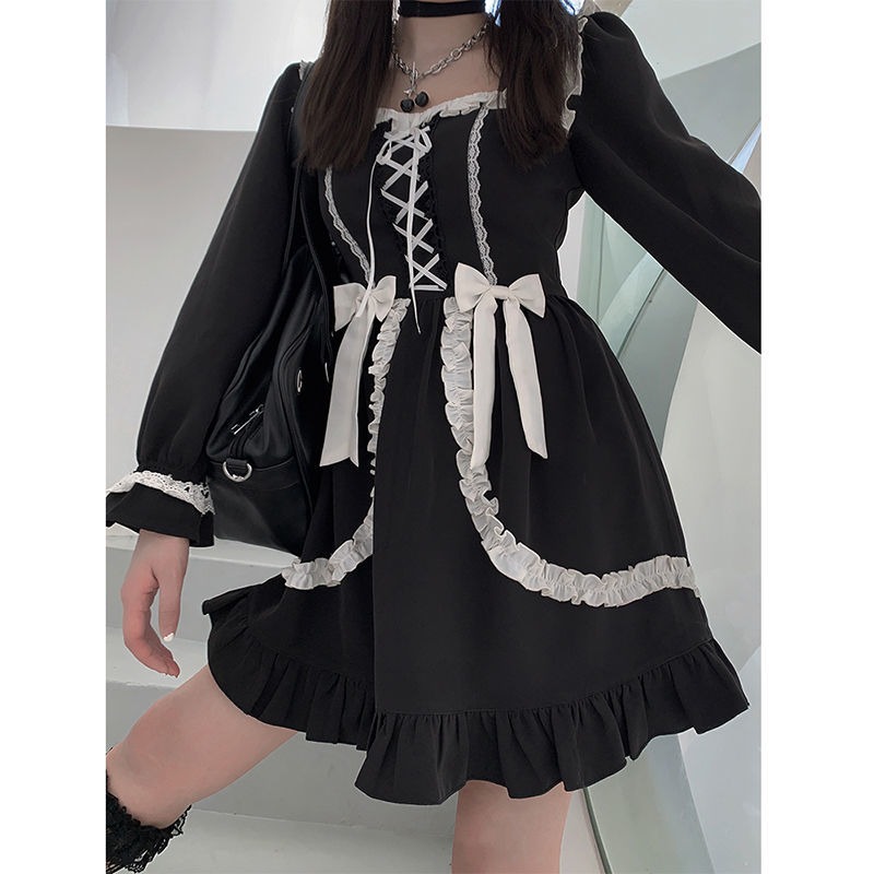 Vestido japonés góticoHarajuku imagen 1